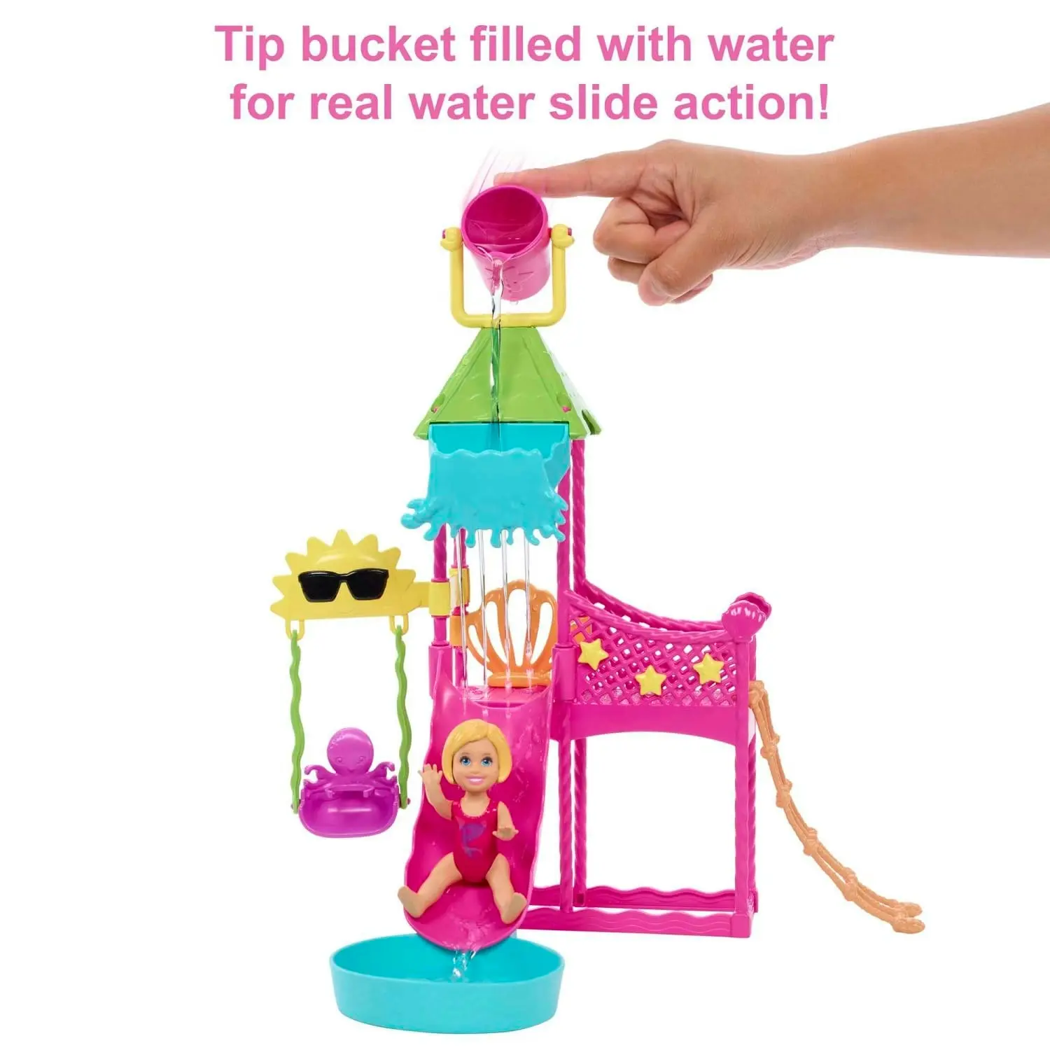 Barbie Toys Skipper Doll And Waterpark Playset With Working Water Slide And Accessories First Jobs