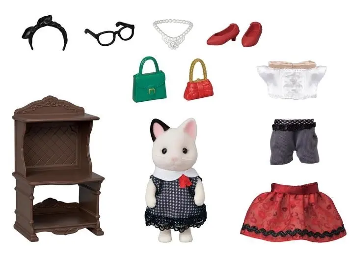 Sylvanian Families - Fashin Play Set Town Girl Tuxedo Cat