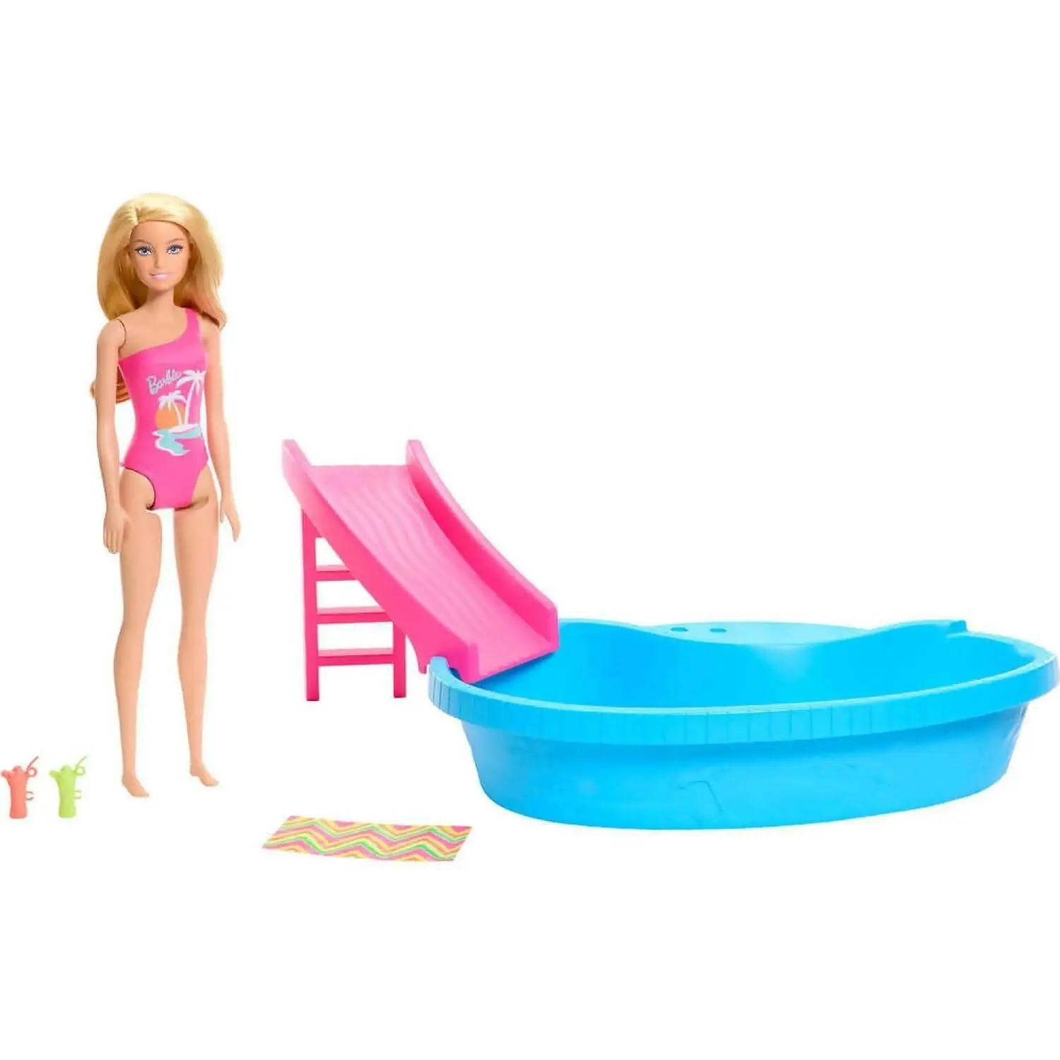 Barbie - Summer Pool With Doll - Mattel