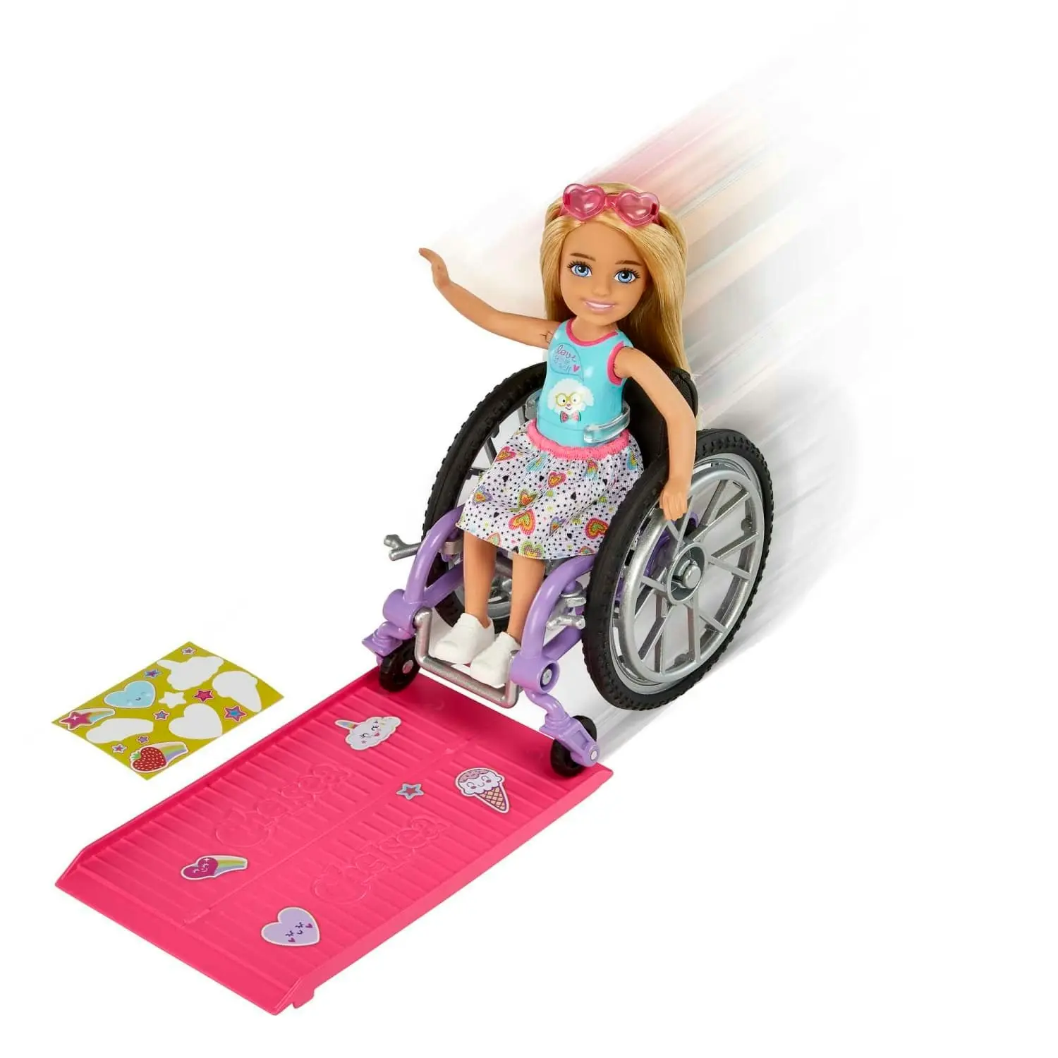 Barbie Chelsea Doll (blonde) & Wheelchair Toy For 3 Year Olds & Up