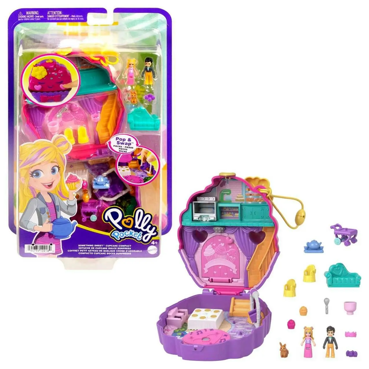 Polly Pocket - Something Sweet Cupcake Compact Playset