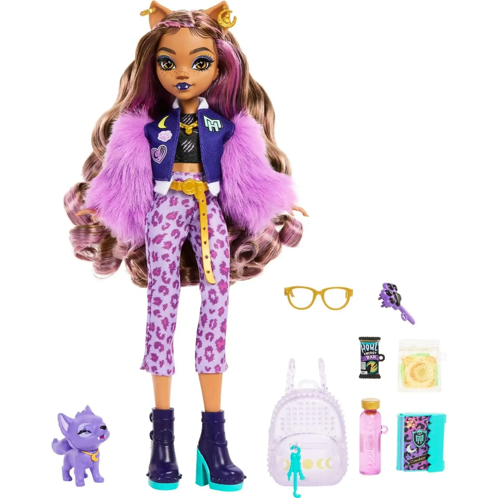 Monster High - Clawdeen Wolf Fashion Doll With Pet Dog Crescent And Accessories - Mattel