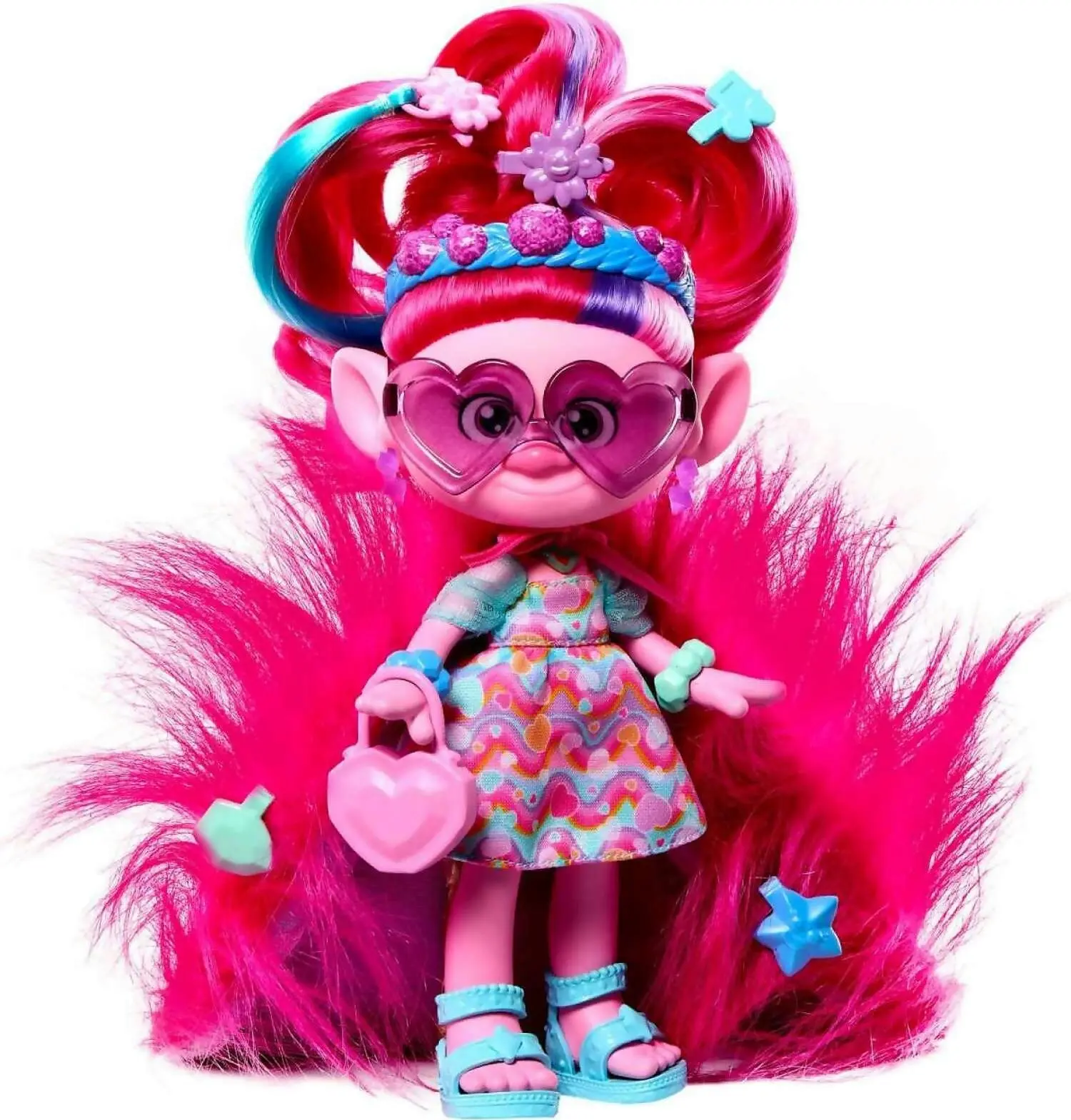 Dreamworks Trolls - Trolls Band Together Hairsational Reveals Queen Poppy Fashion Doll & 10+ Accessories - Mattel