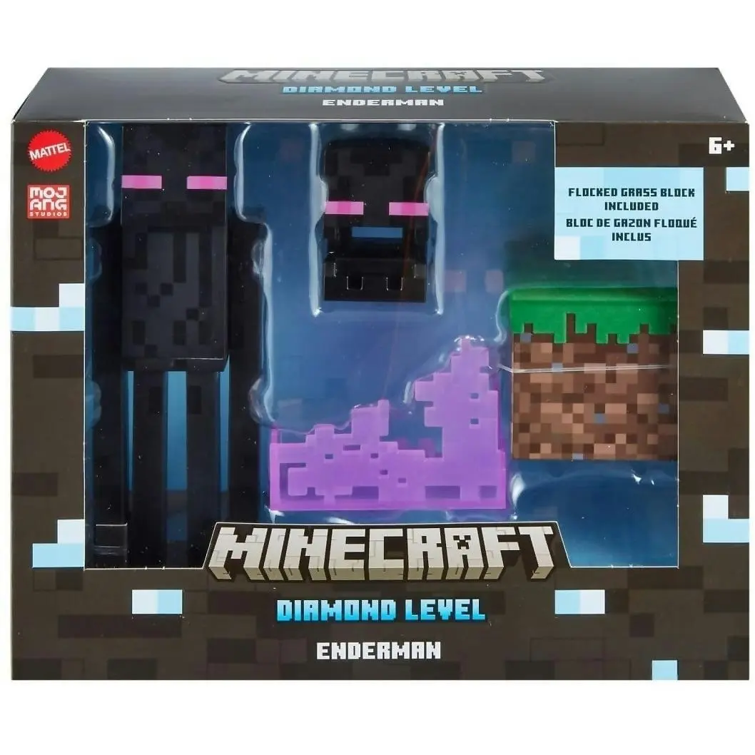 Minecraft - Diamond Enderman Action Figure With Accessories 5.5-inch Toy Collectible - Mattel