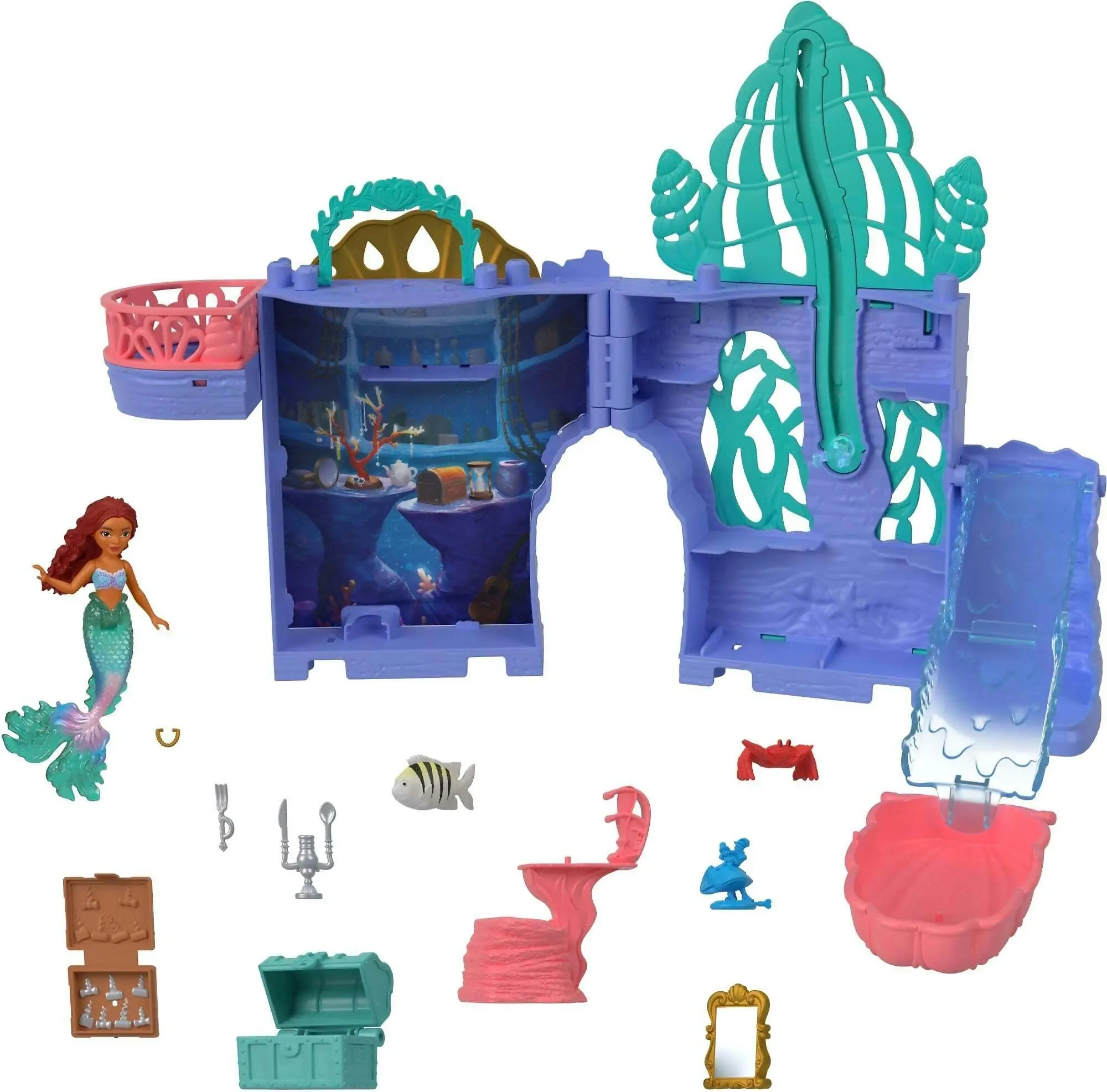 Disney - The Little Mermaid - Storytime Stackers Ariel's Grotto Playset And 10 Accessories - Mattel