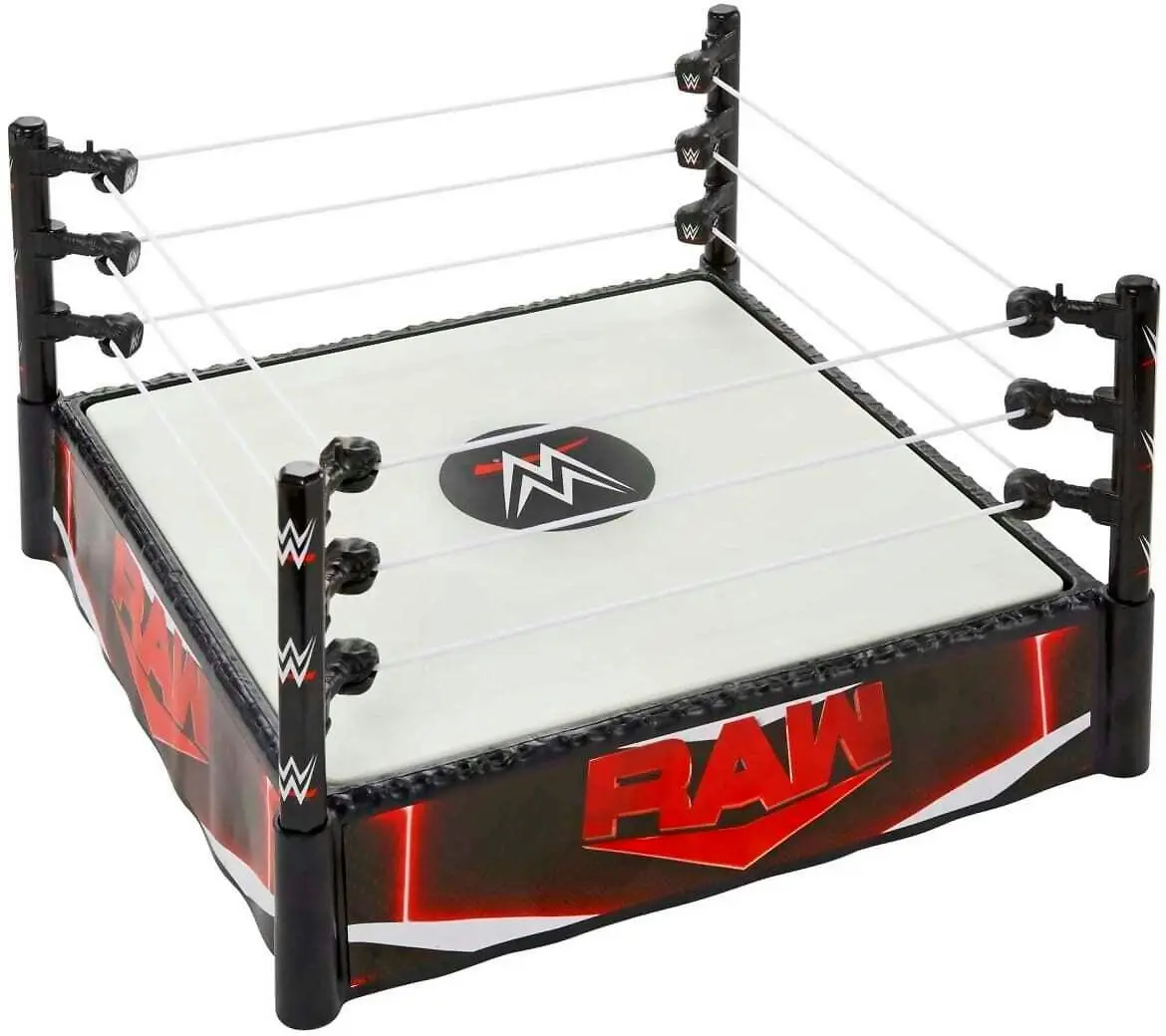 Wwe - Wwe Superstar Ring Playset With Spring-loaded Mat & 4 Event Apron Stickers (14-inch) - Mattel