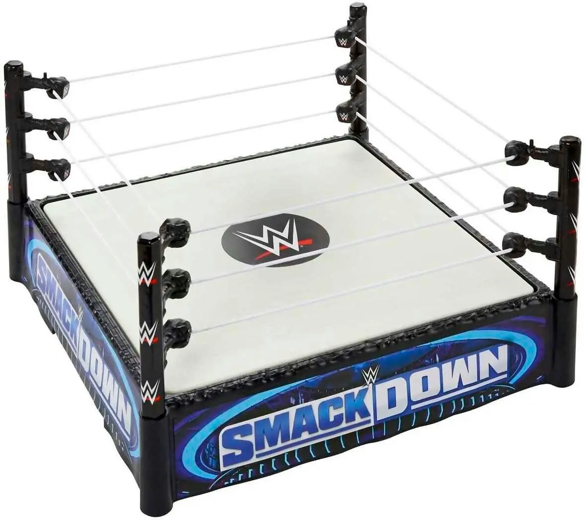 Wwe - Wwe Superstar Ring Playset With Spring-loaded Mat & 4 Event Apron Stickers (14-inch) - Mattel