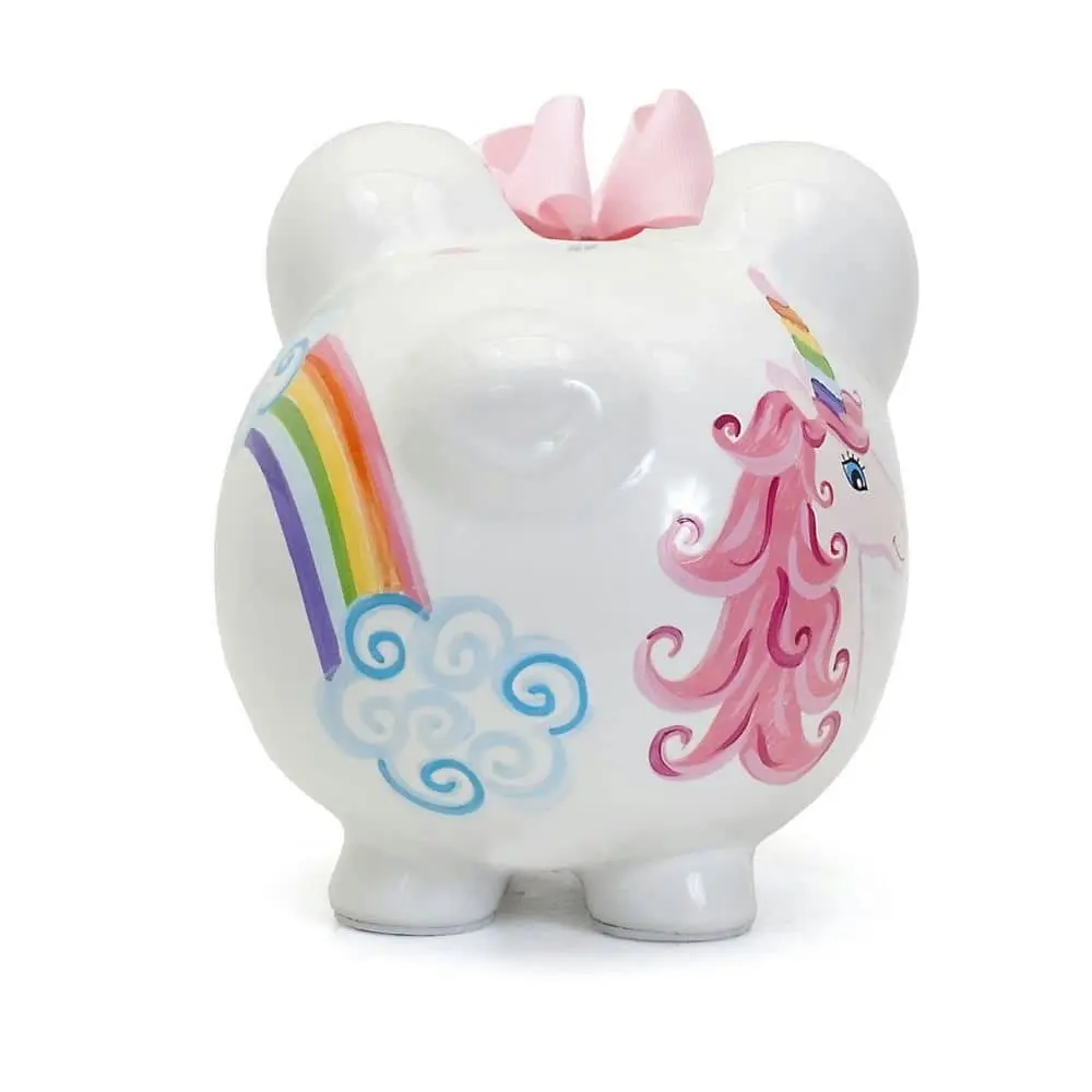 Cotton Candy -  Unicorns And Rainbows Piggy Bank