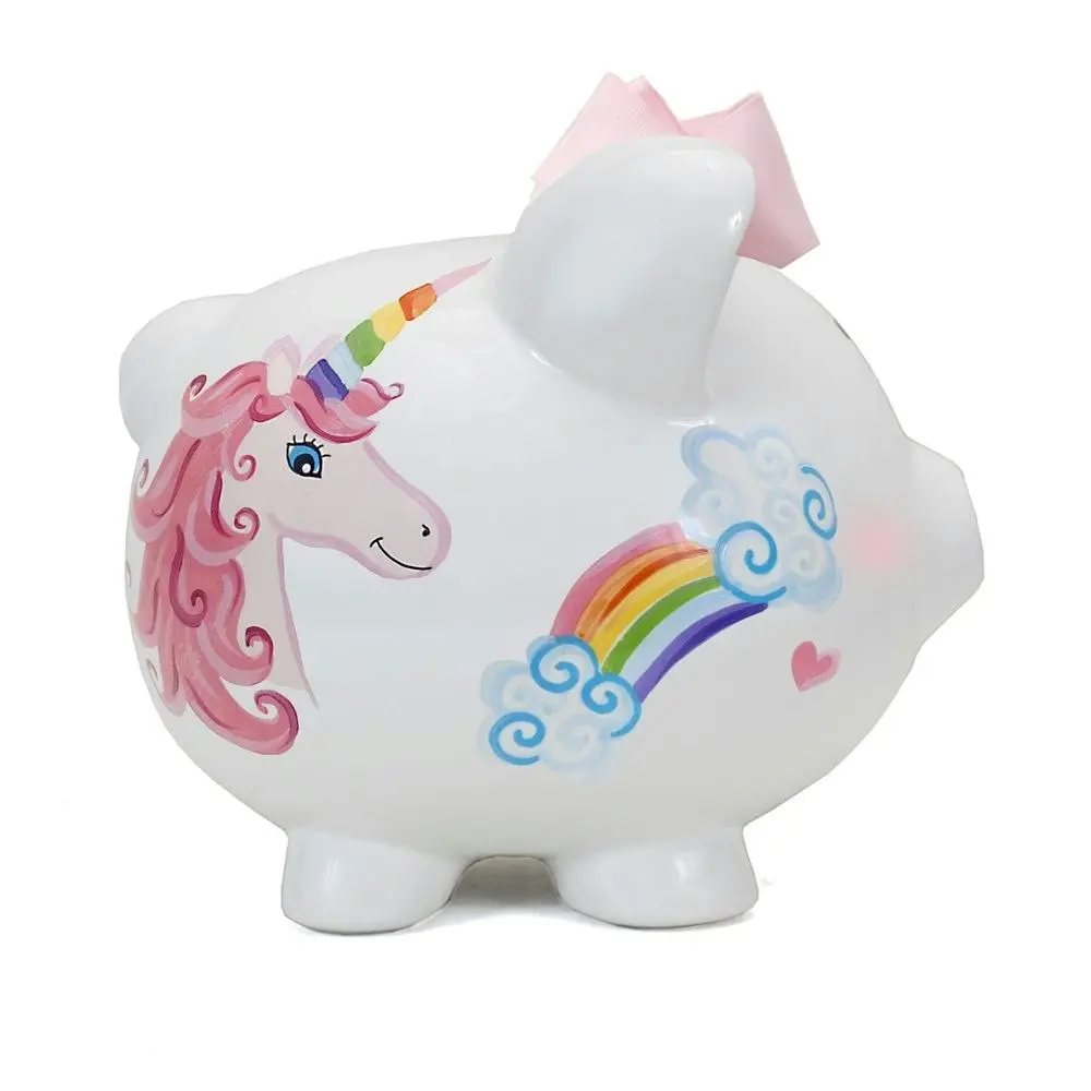 Cotton Candy -  Unicorns And Rainbows Piggy Bank