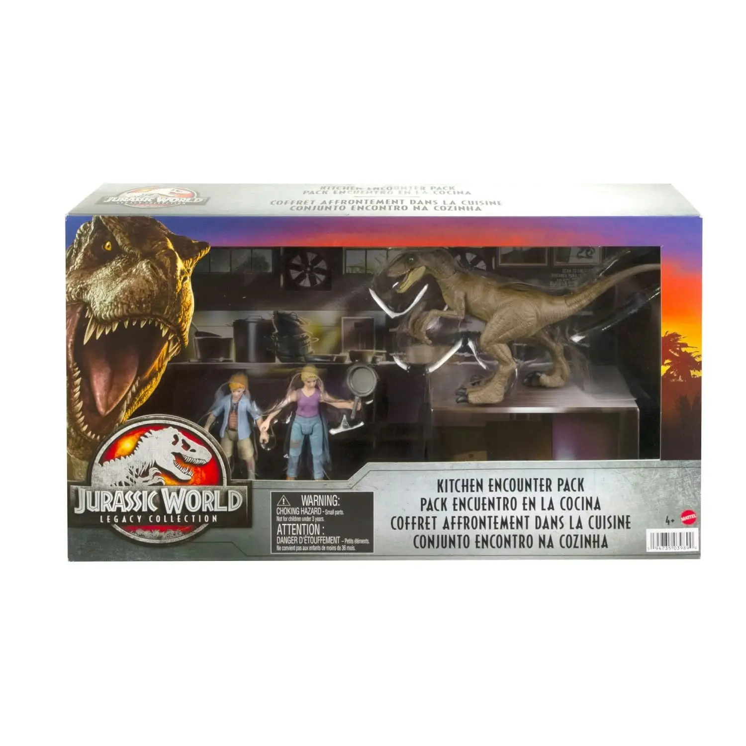 Jurassic World Legacy Collection Kitchen Encounter Tim Lex & Raptor