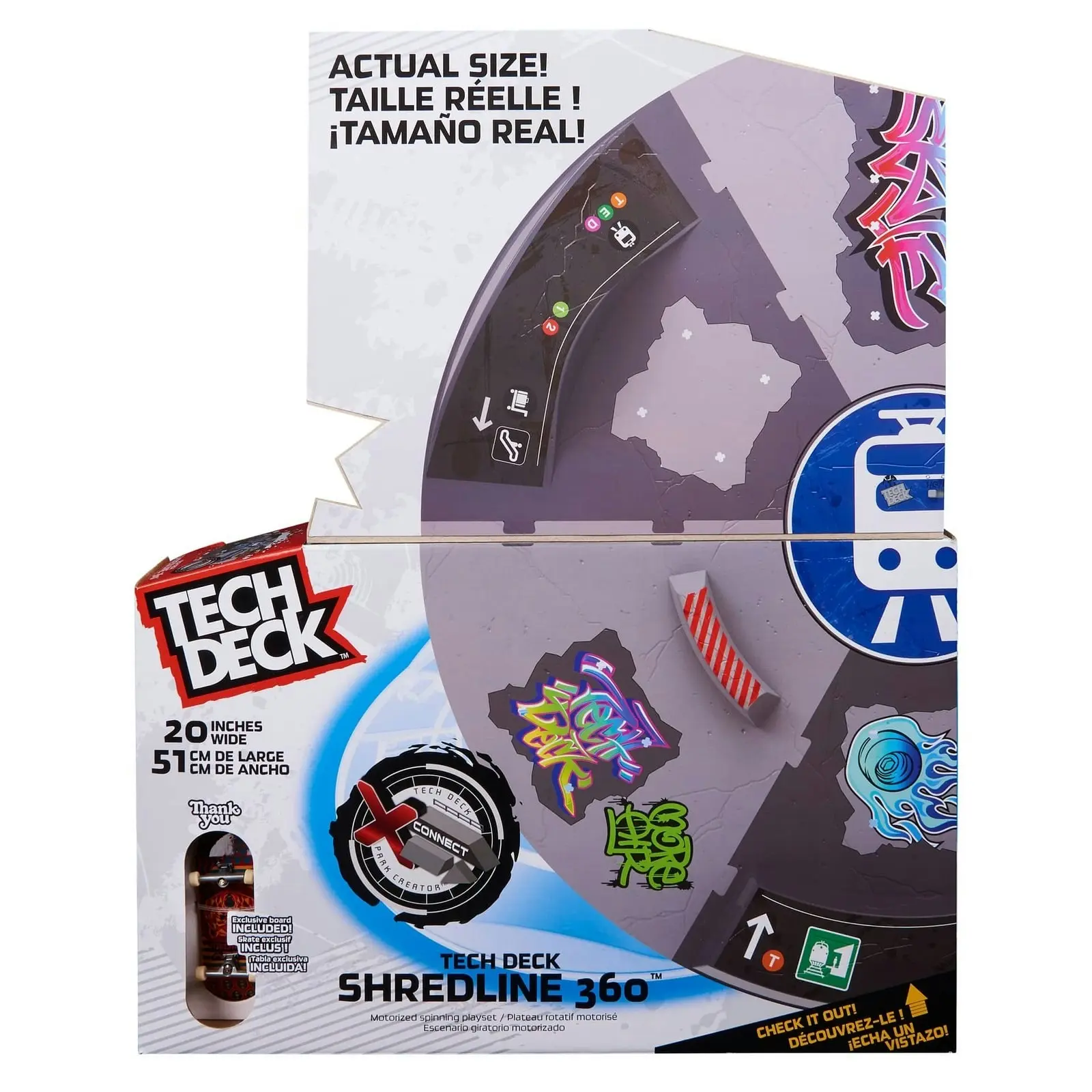 Tech Deck - Shredline 360 Motorized Skate Park X-connect Creator With Exclusive Fingerboard