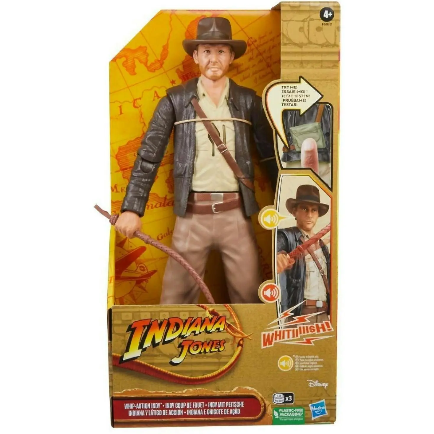 Indiana Jones - Indiana Jones Whip-action Indy Indiana Jones Action Figure With Sounds & Phrases (12”) - Hasbro