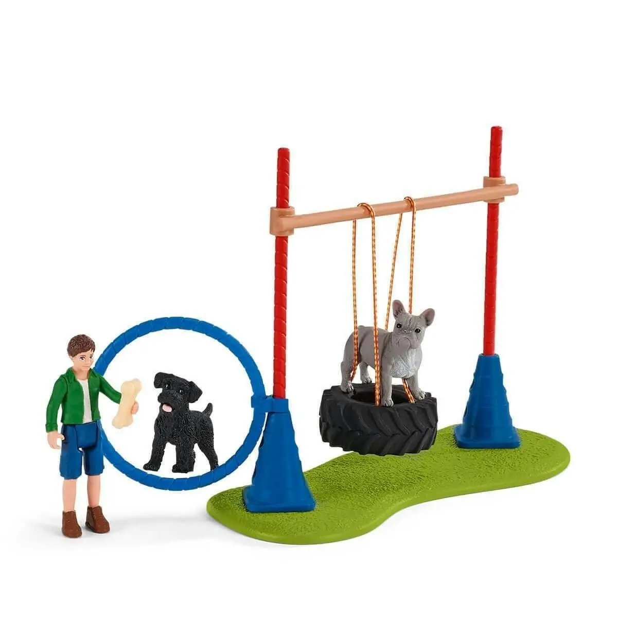 Schleich - Puppy Agility Training - Farm World Animal Playset