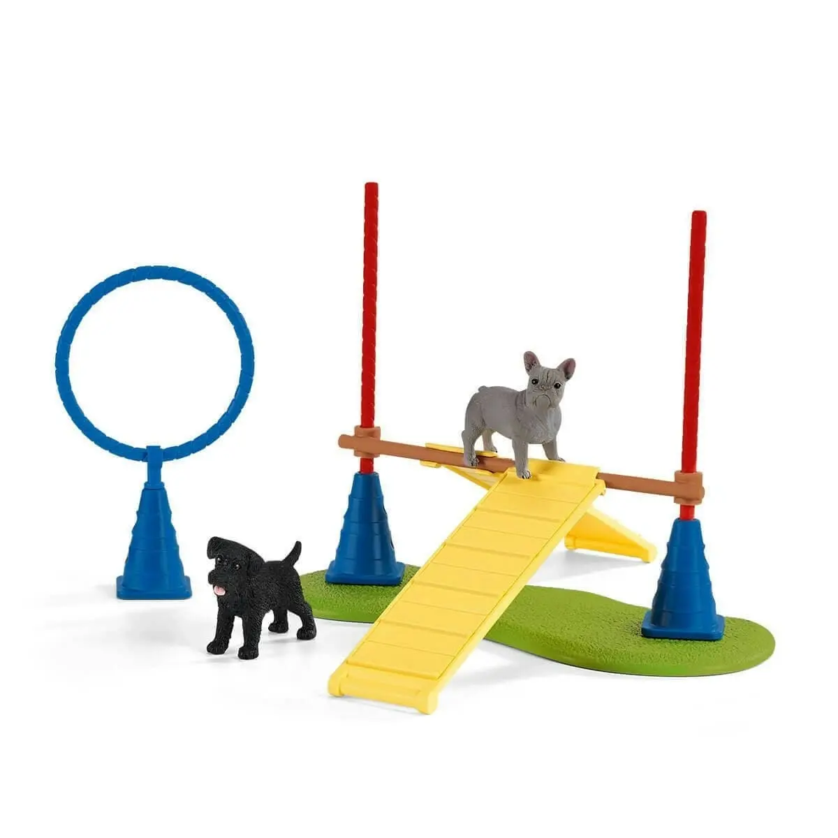 Schleich - Puppy Agility Training - Farm World Animal Playset