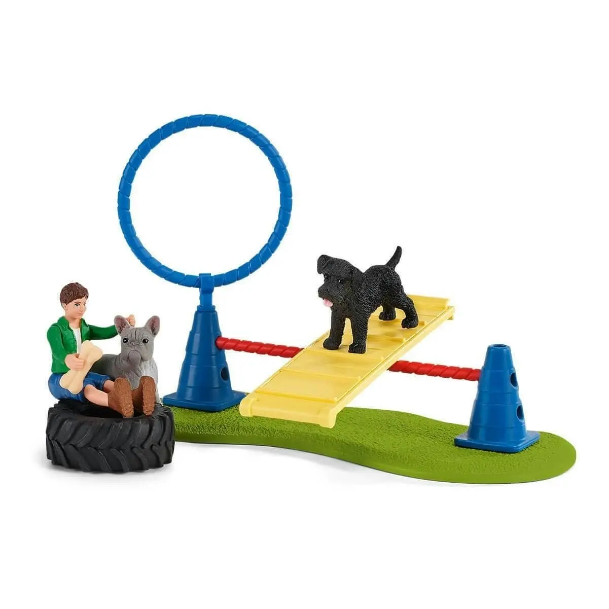 Schleich - Puppy Agility Training - Farm World Animal Playset