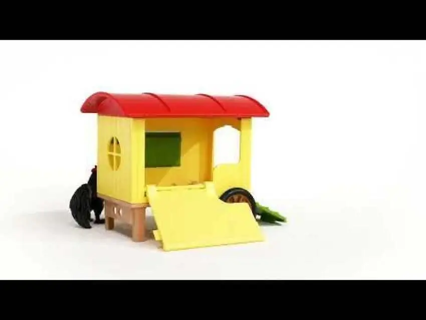 Schleich - Mobile Chicken Coop - Farm World Animal Playset