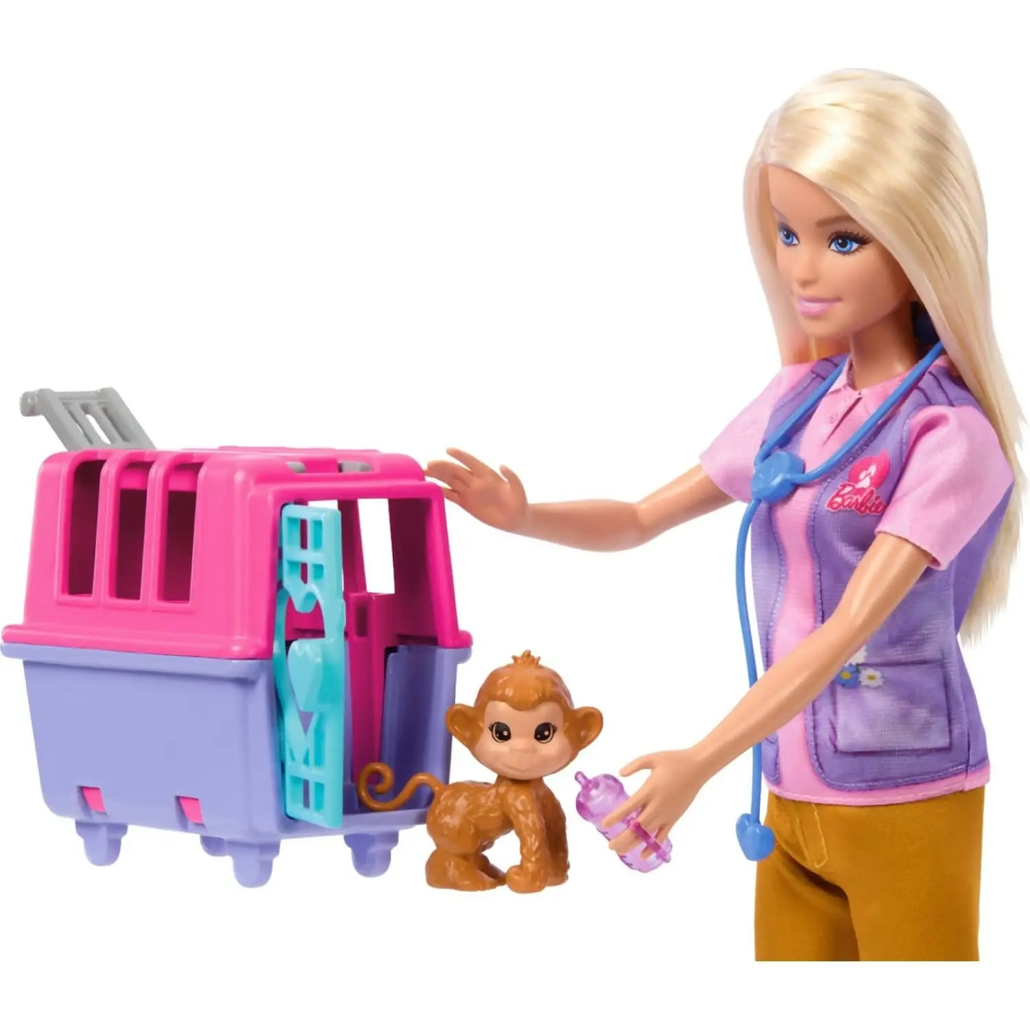 Barbie - Animal Rescue & Recovery Playset With Blonde Doll 2 Animal Figures & Accessories