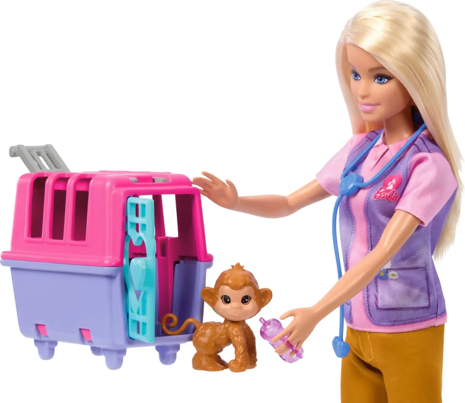 Barbie - Animal Rescue & Recovery Playset With Blonde Doll 2 Animal Figures & Accessories