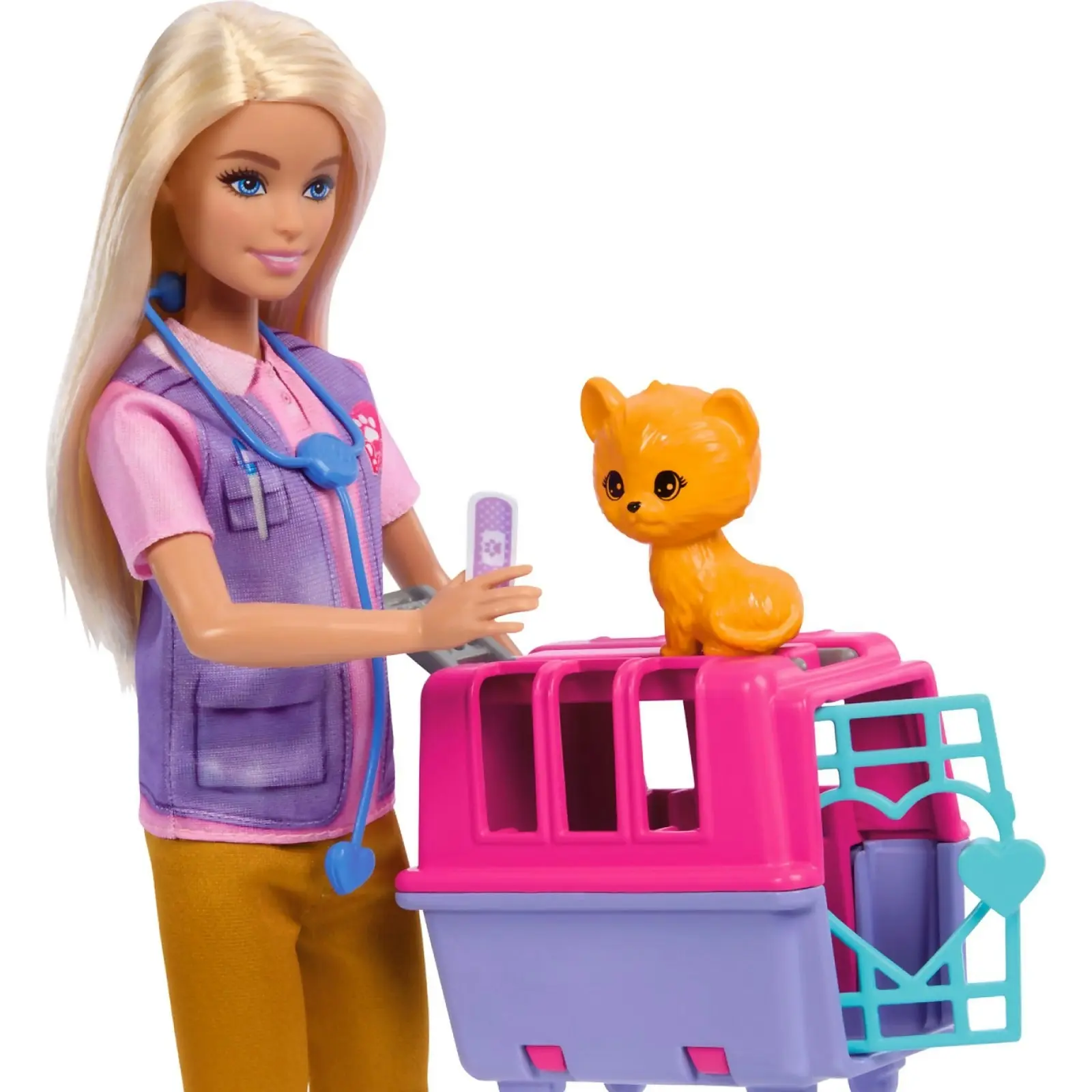 Barbie - Animal Rescue & Recovery Playset With Blonde Doll 2 Animal Figures & Accessories