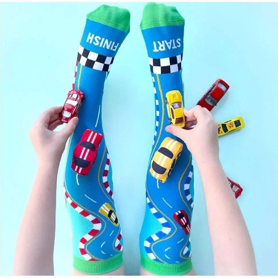 MADMIA - Racing Cars Socks Kids & Adults Age 6y+