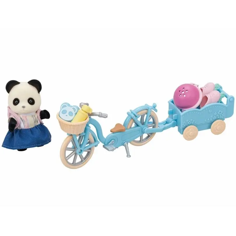 Sylvanian Families - Cycle & Skate Playset - Panda Girl Animal Doll Playset