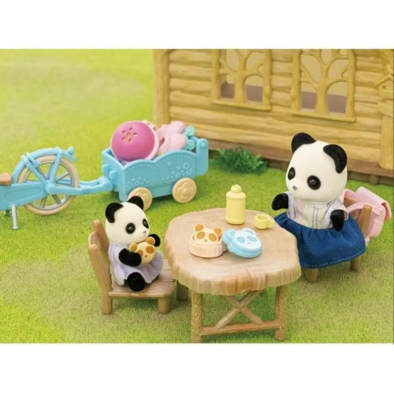 Sylvanian Families - Cycle & Skate Playset - Panda Girl Animal Doll Playset