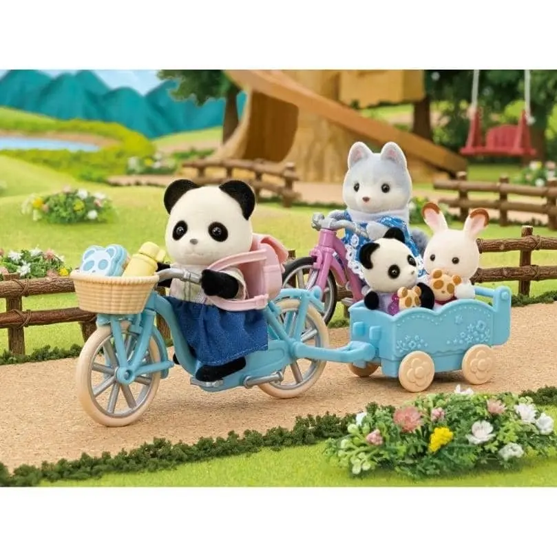 Sylvanian Families - Cycle & Skate Playset - Panda Girl Animal Doll Playset