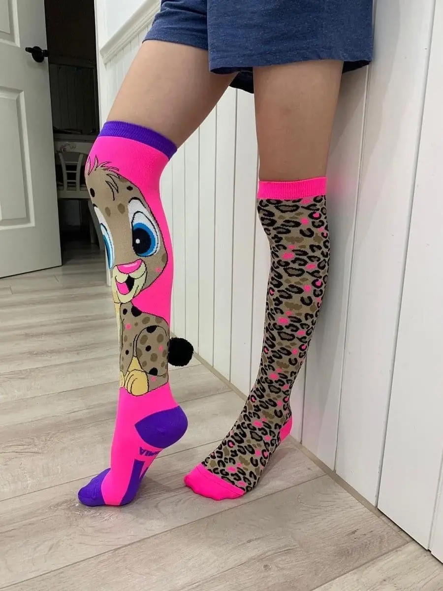 MADMIA -  Cheeky Cheetah Socks (one Size Fits Most) Mucheekycheet