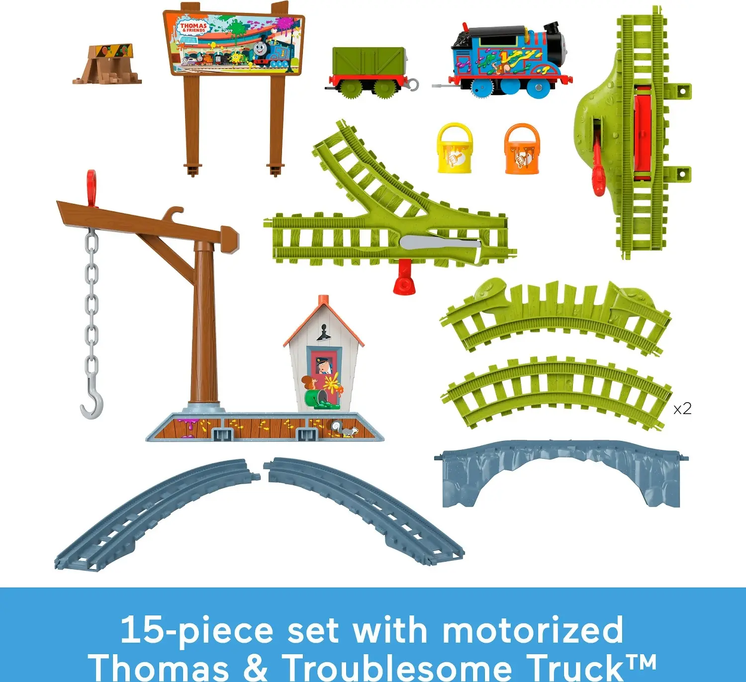 Fisher-price - Thomas & Friends Paint Delivery Motorized Train And Track Set For Preschool Kids - Mattel