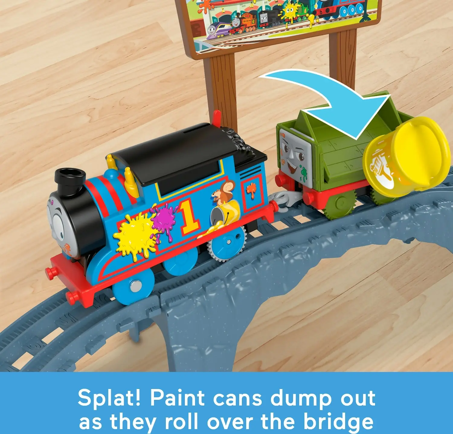 Fisher-price - Thomas & Friends Paint Delivery Motorized Train And Track Set For Preschool Kids - Mattel