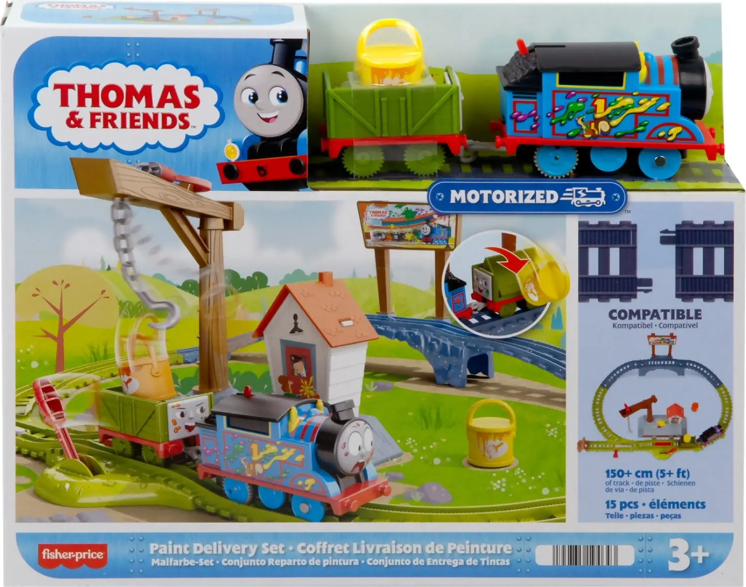 Fisher-price - Thomas & Friends Paint Delivery Motorized Train And Track Set For Preschool Kids - Mattel