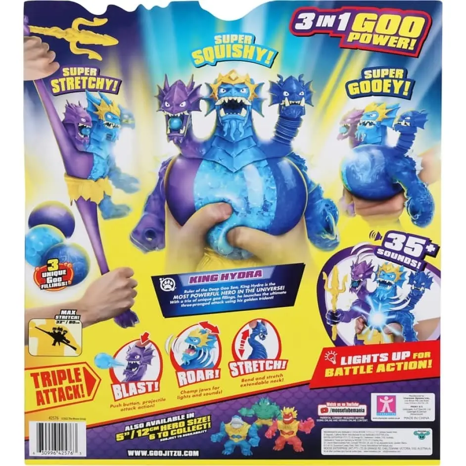 Heroes Of Goo Jit Zu -deep Goo Sea S9 Triple Goo Pack King Hydra