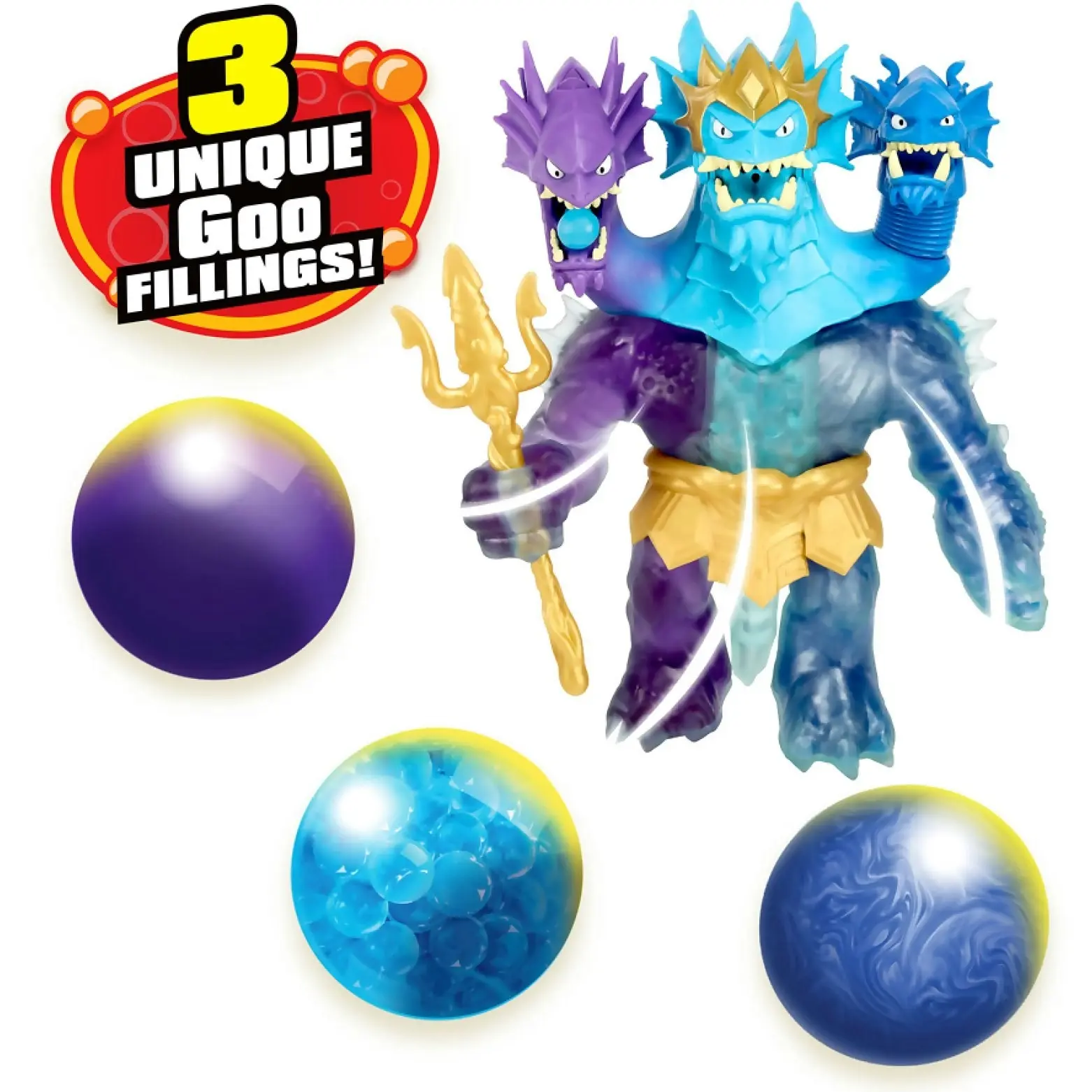 Heroes Of Goo Jit Zu -deep Goo Sea S9 Triple Goo Pack King Hydra