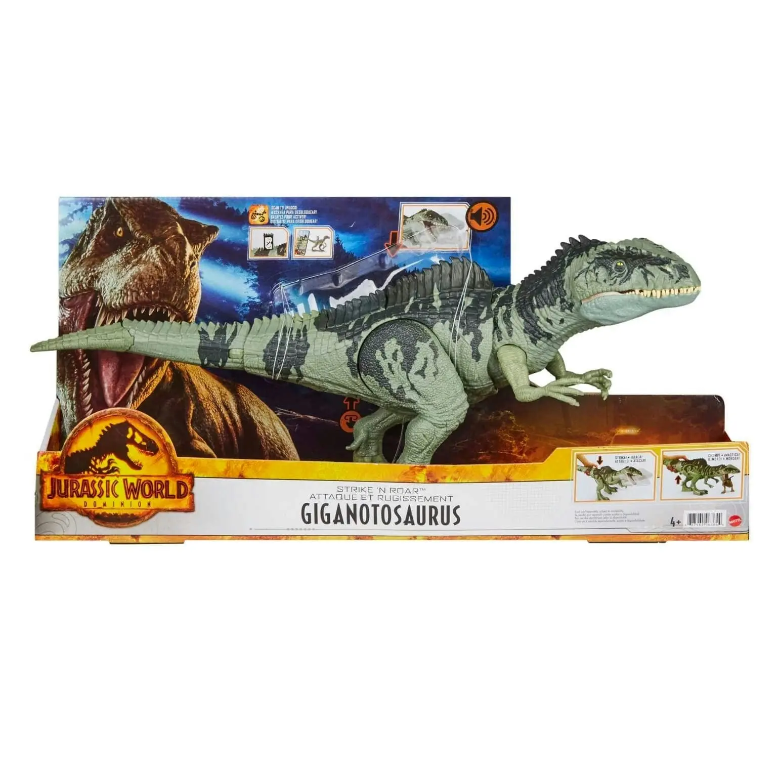 Jurassic World Dominion Dinosaur Figure Strike N Roar Giganotosaurus