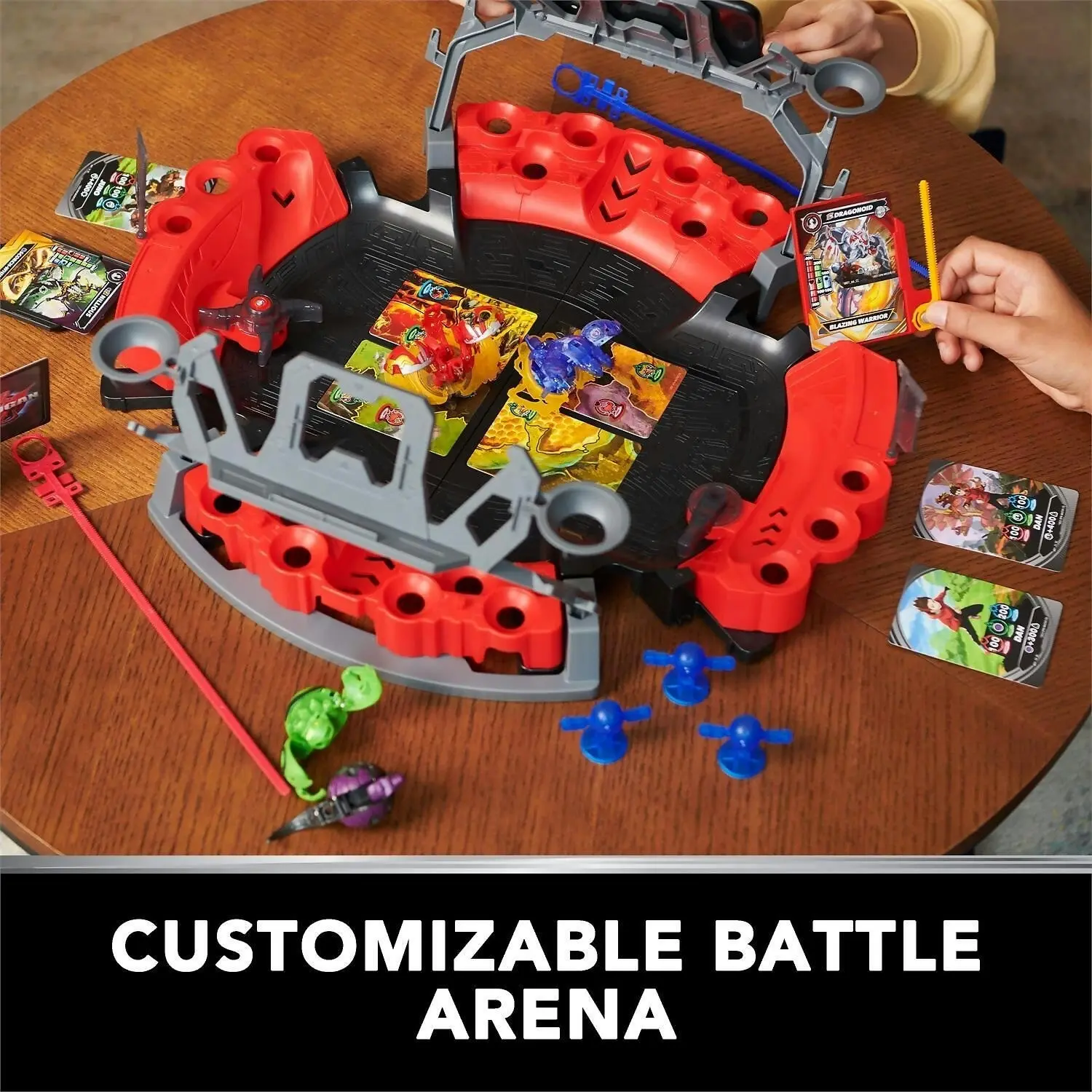 Bakugan - Battle Arena With Exclusive Special Attack Dragonoid Customizable Spinning Action Figure And Playset