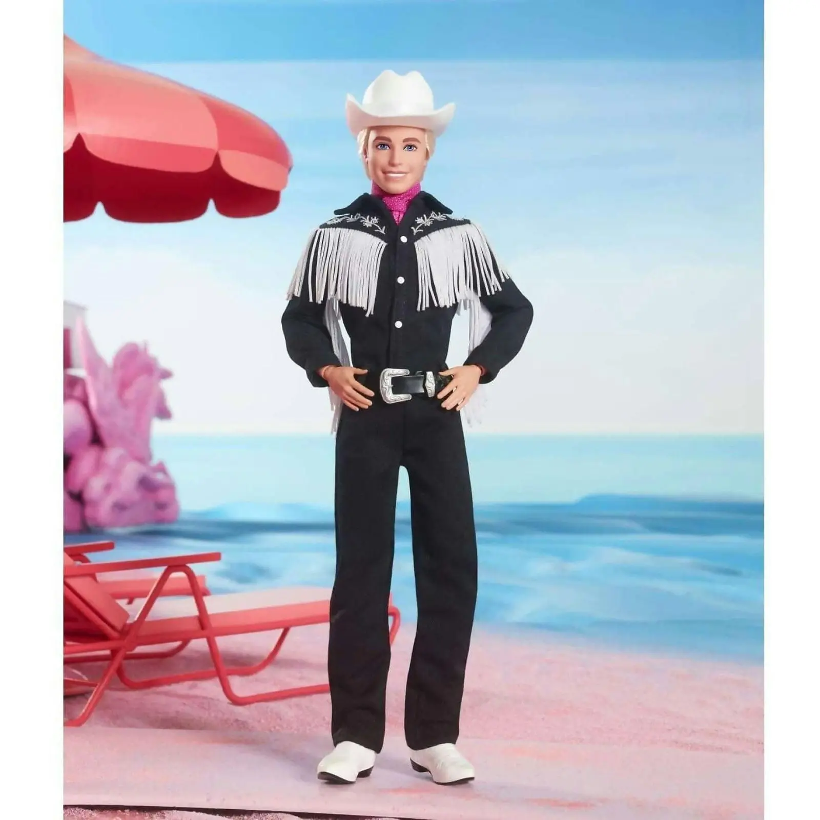 Barbie - The Movie Collectible Ken Doll Wearing Black And White Western Outfit - Mattel