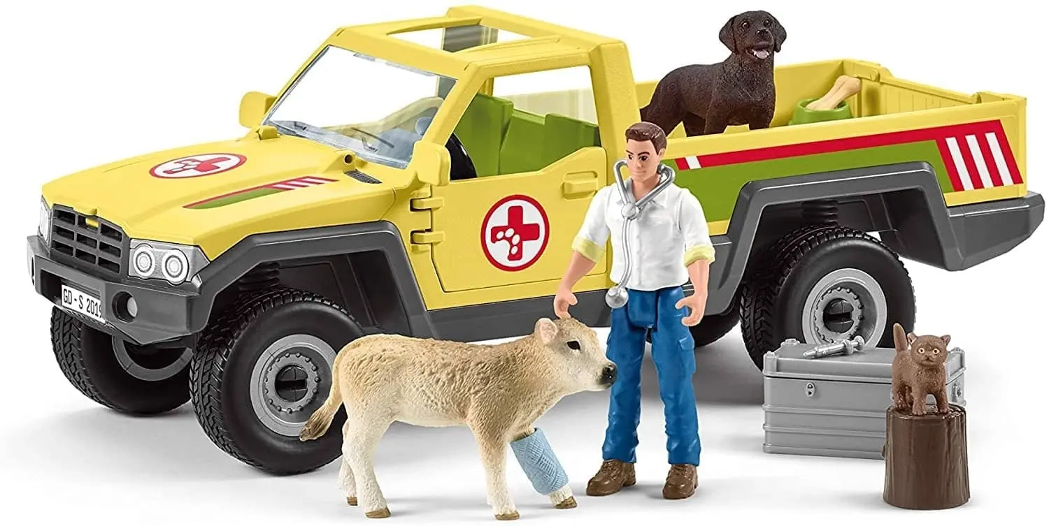 Schleich - Veterinarian Visit At The Farm Expansion Set Animal Playset