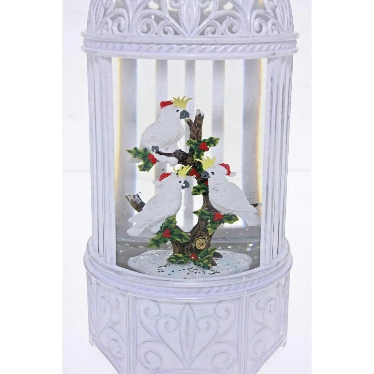 Cotton Candy - Xmas Lantern White Birdcage - Cockatoo