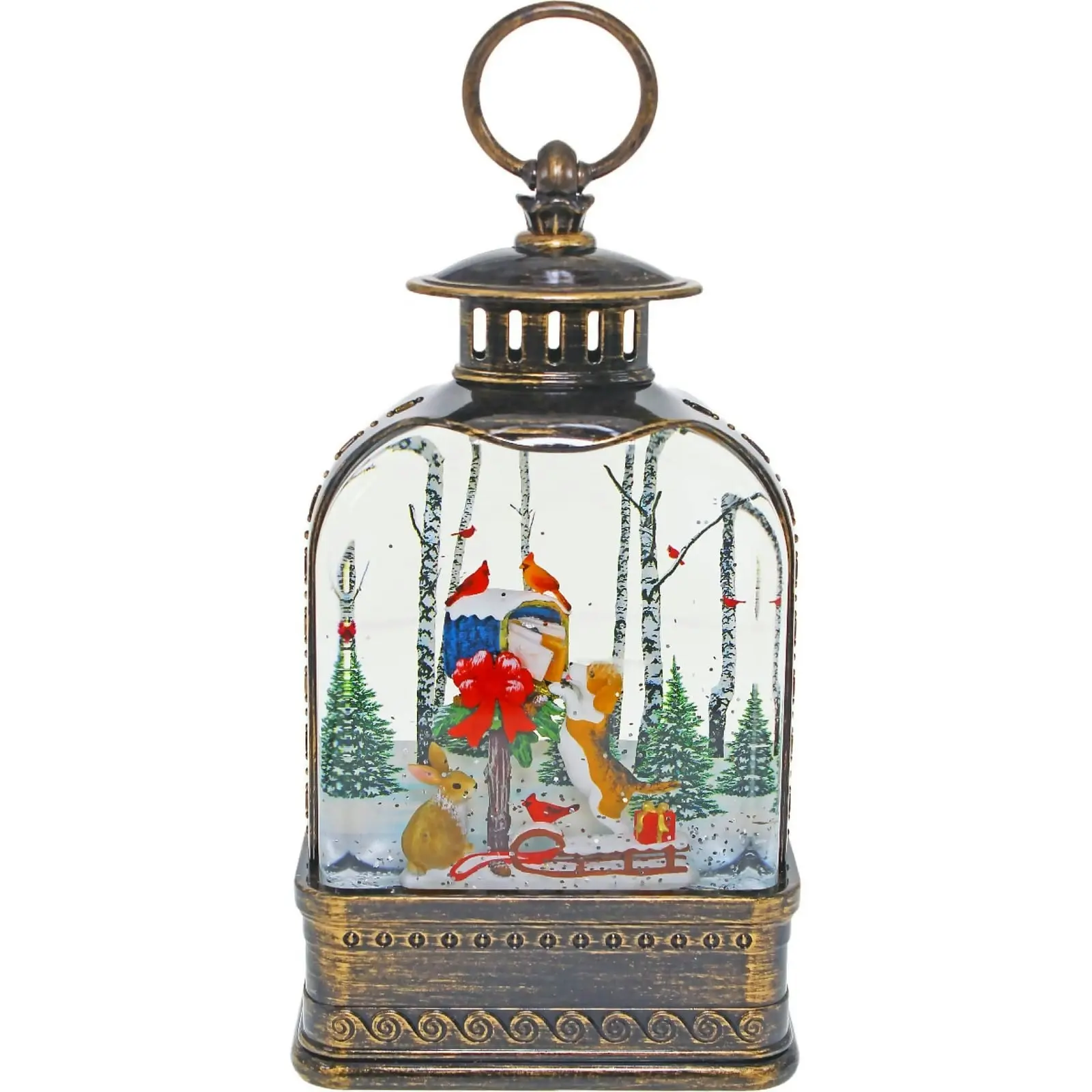 Cotton Candy - Xmas Brass Lantern Puppy - Medium