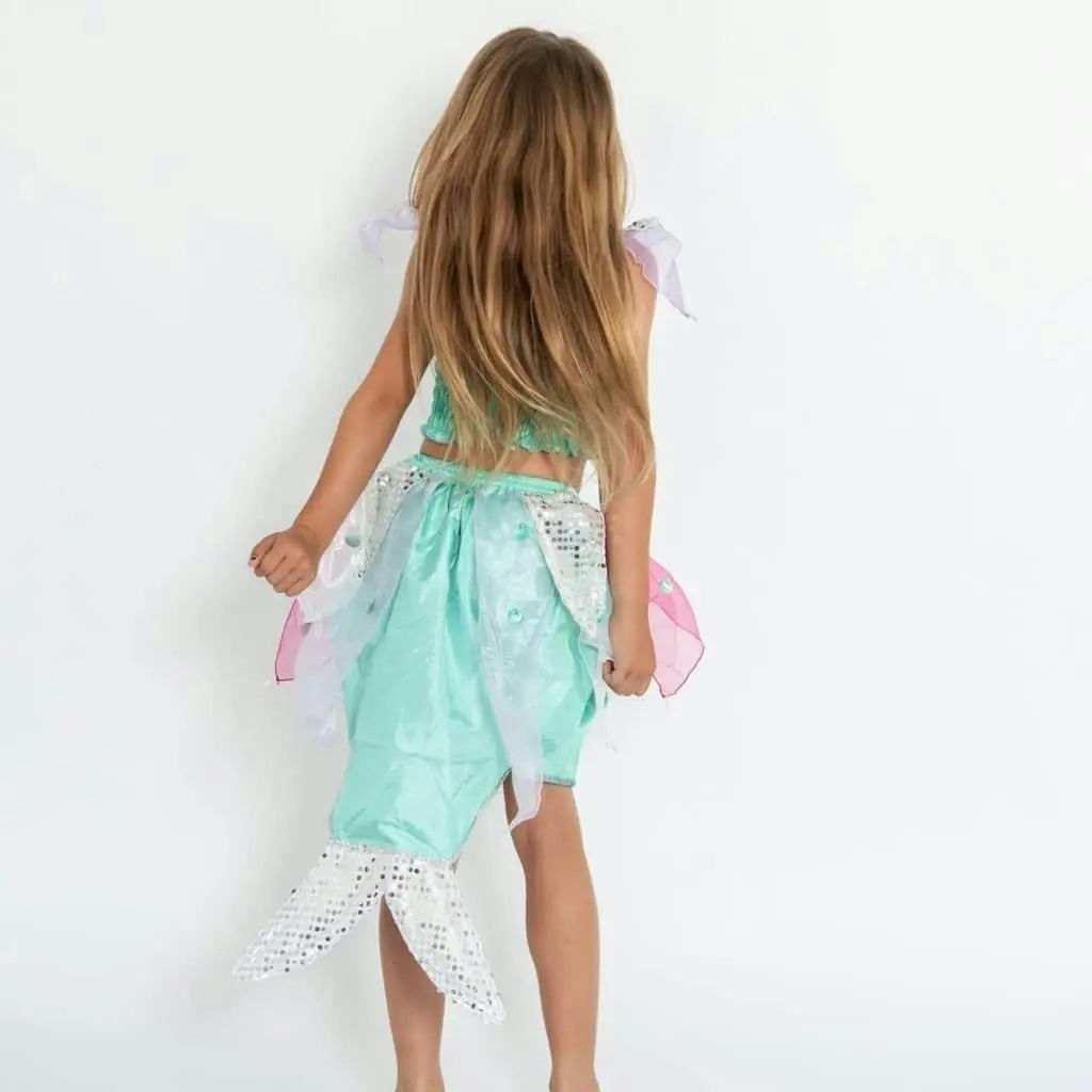 Fairy Girls - Costume Pearl Mermaid 2 Piece Set Green Small - Fg