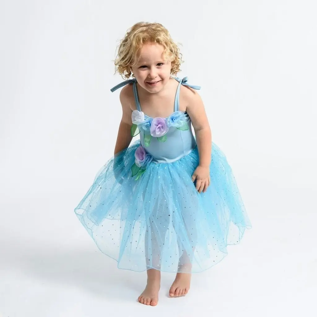 Fairy Girls - Costume Sugarplum Ballerina Dress Blue Medium - Fg