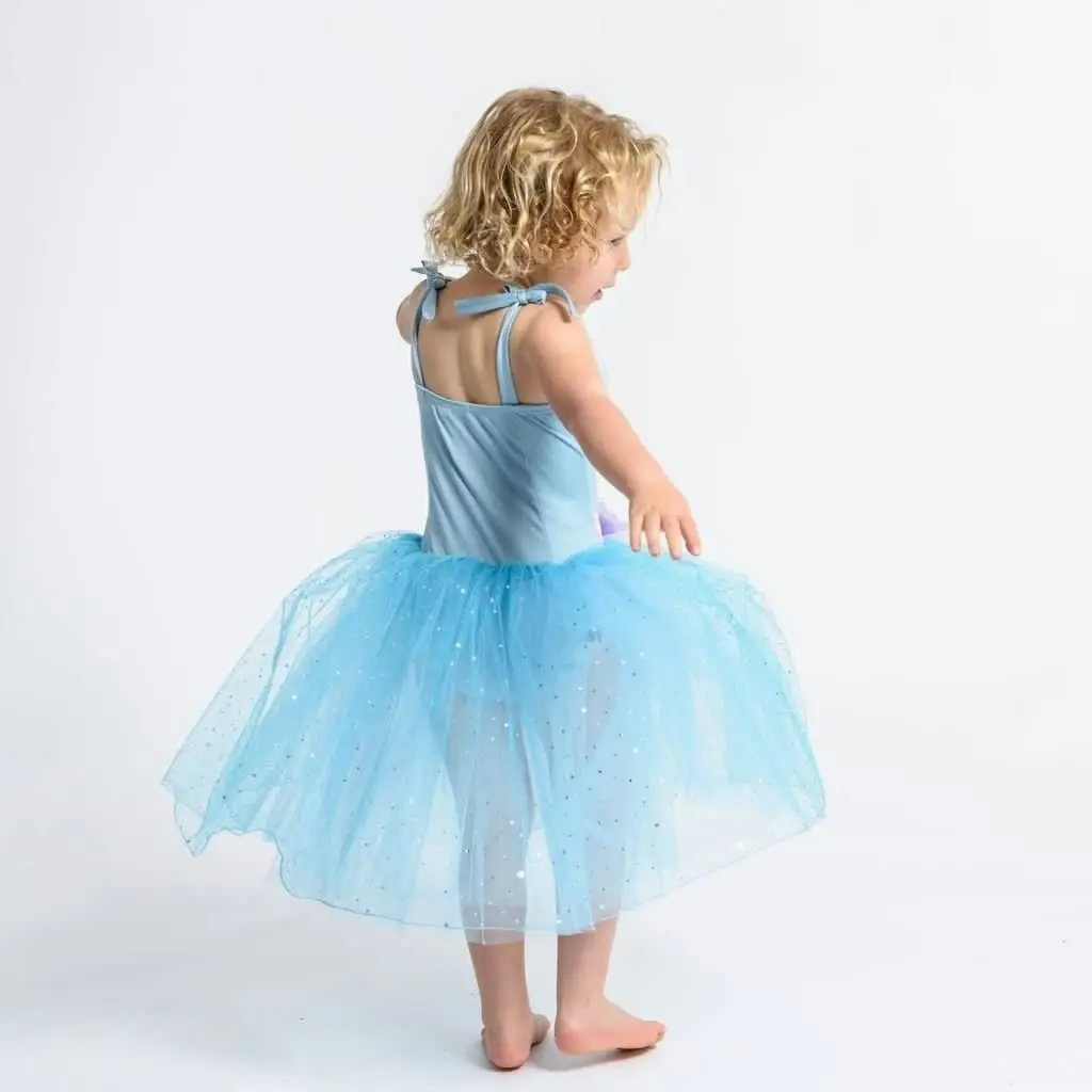 Fairy Girls - Costume Sugarplum Ballerina Dress Blue Medium - Fg