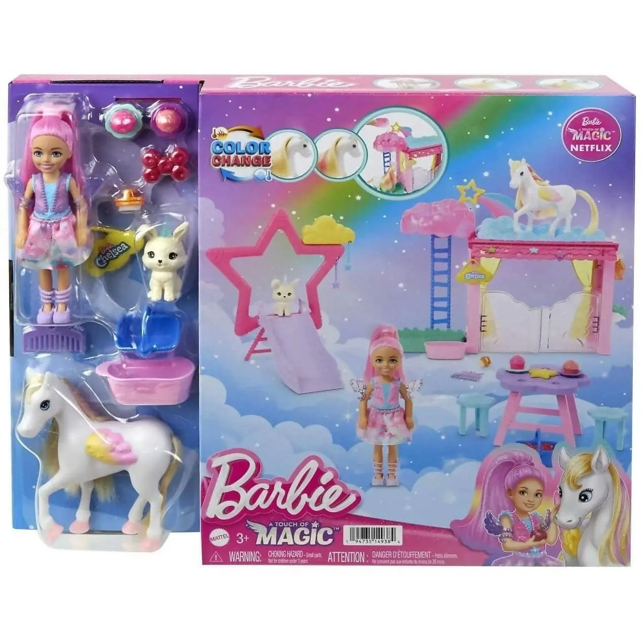 Barbie - A Touch Of Magic Chelsea Doll Playset With Baby Pegasus Winged Horse Toys - Mattel