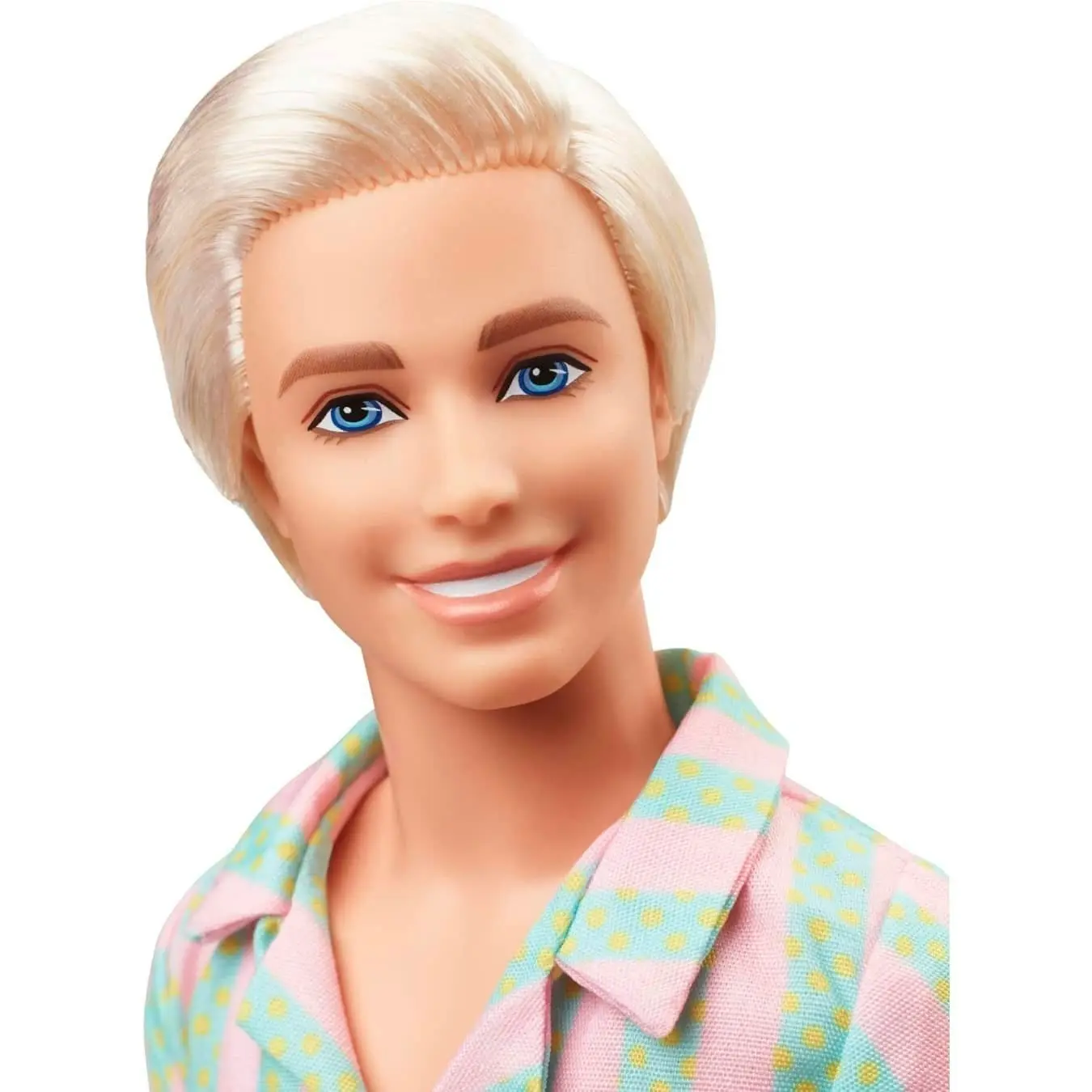 Barbie - Barbie The Movie Ken Doll Wearing Pastel Striped Beach Matching Set - Mattel