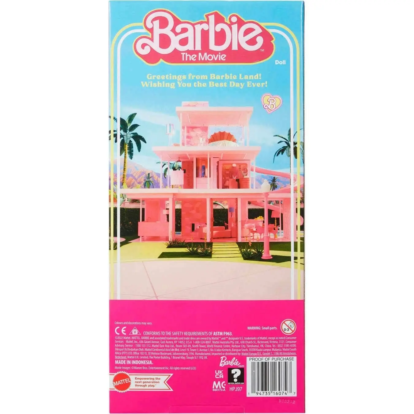 Barbie - Barbie The Movie Ken Doll Wearing Pastel Striped Beach Matching Set - Mattel