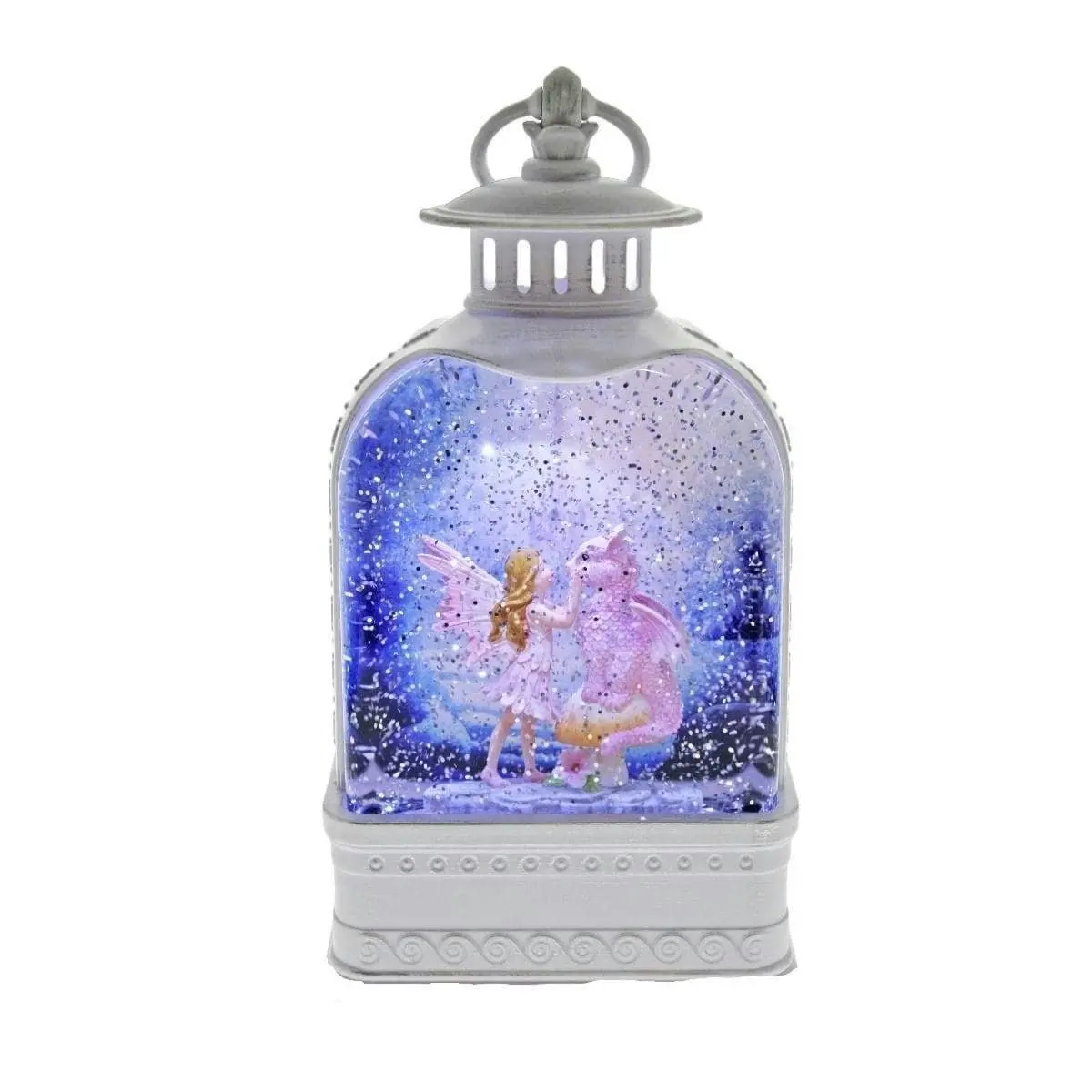 Cotton Candy -  Fairy & Dragon Med Glitter Lantern