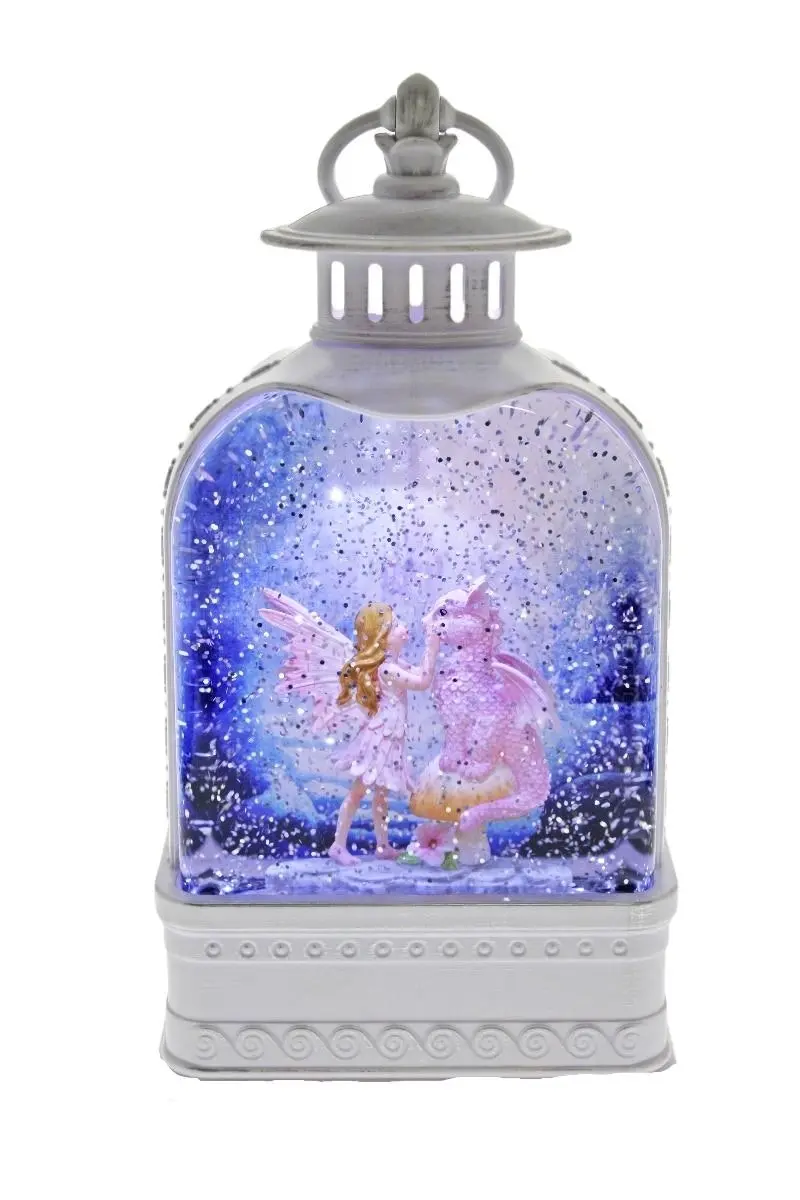 Cotton Candy -  Fairy & Dragon Med Glitter Lantern