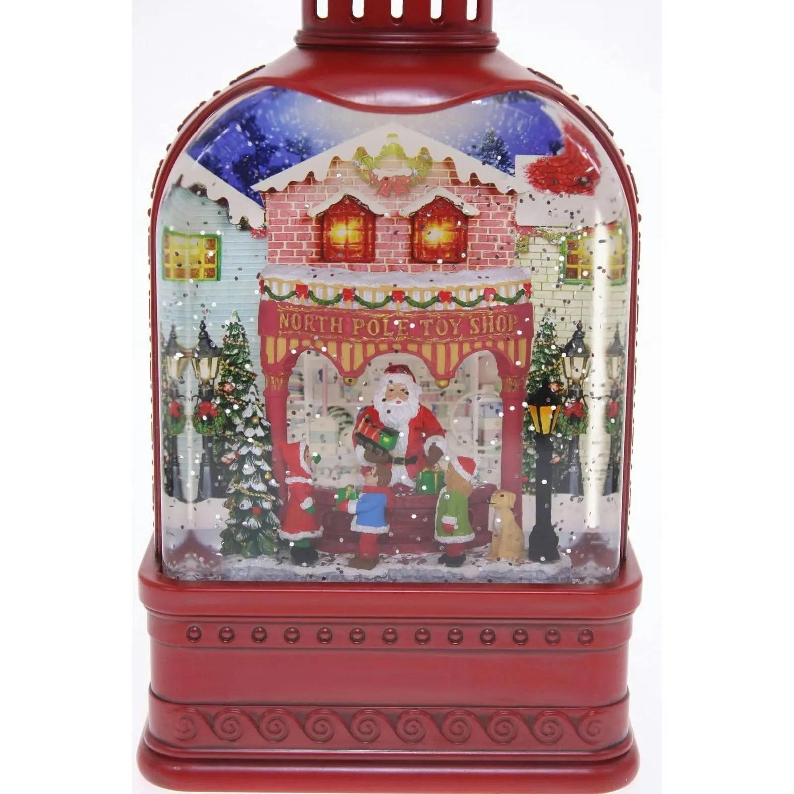 Cotton Candy - Xmas Red Lantern Med Santa