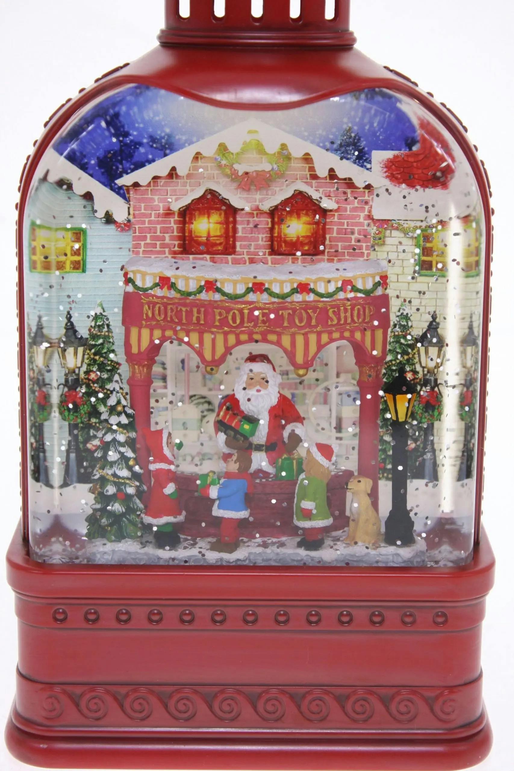 Cotton Candy - Xmas Red Lantern Med Santa