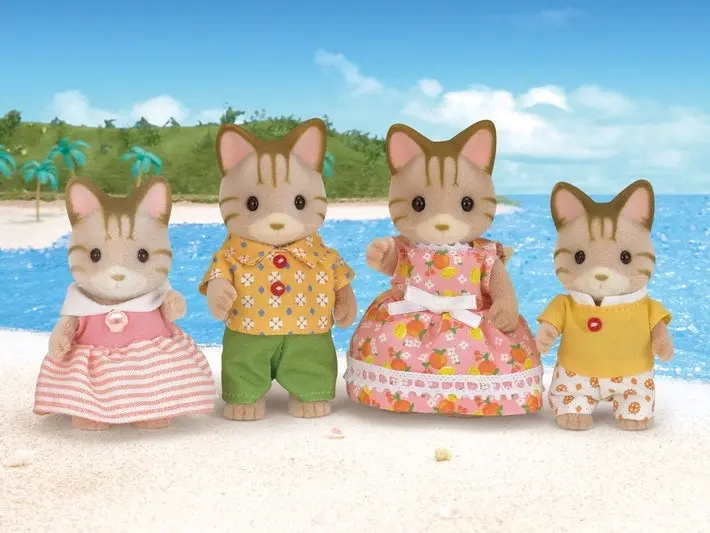 Sylvanian Families - Striped Cat Family Animal Doll Playset